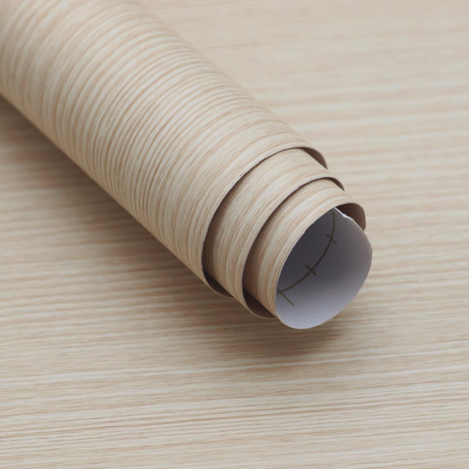 Boobest Cream Wood Grain Contact Paper Peel and Stick Wood Wallpaper Waterpro…