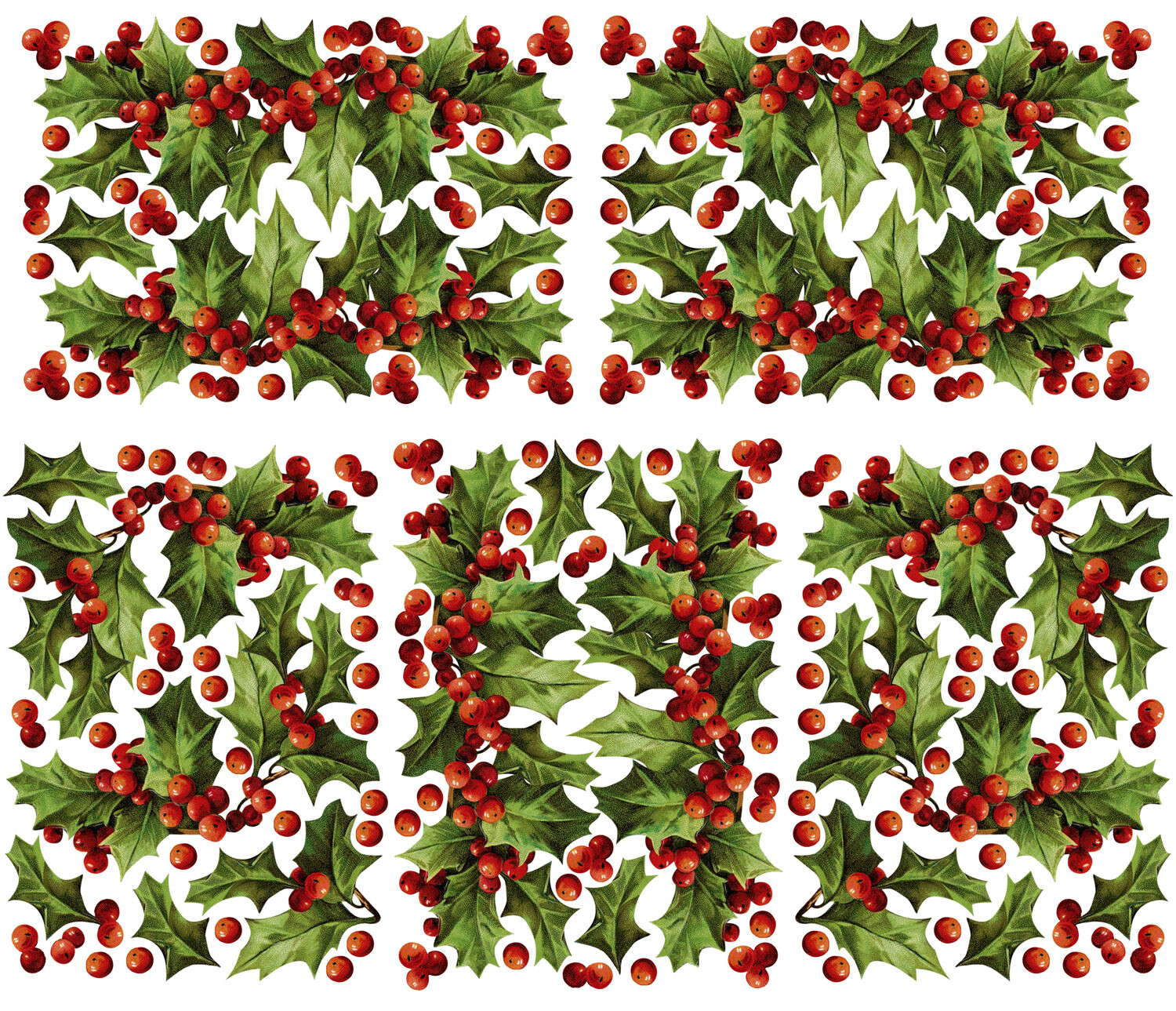 Vinyl Wall Stickers/VINTAGE CHRISTMAS MISTLETOE/Waterproof, Outdoor, Wall-Safe