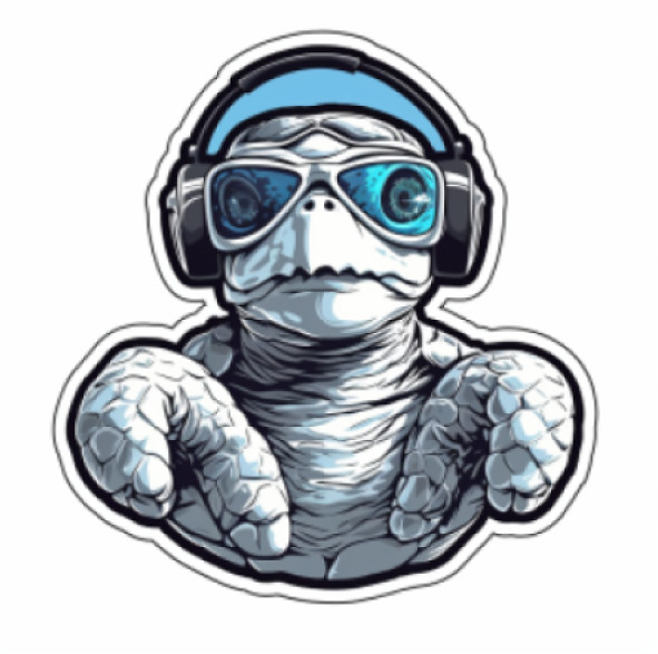 cool ocean Sea Turtle Animal Die Cut Laptop Decal Sticker – FREE SHIPPING