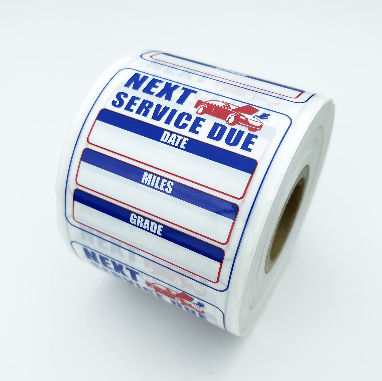 Oil Change Stickers 250 Pcs per Roll-Service Reminder Stickers-2 Inches X 2 Inch