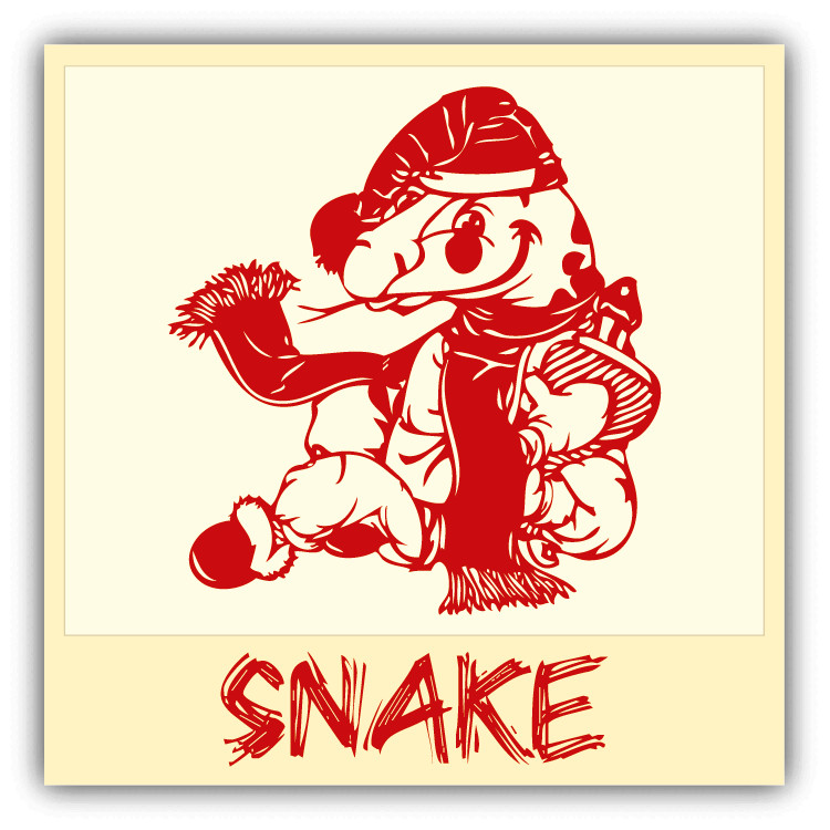 Snake Chinese Zodiac Sheng Xiao Humor Sign Car Bumper Sticker Decal