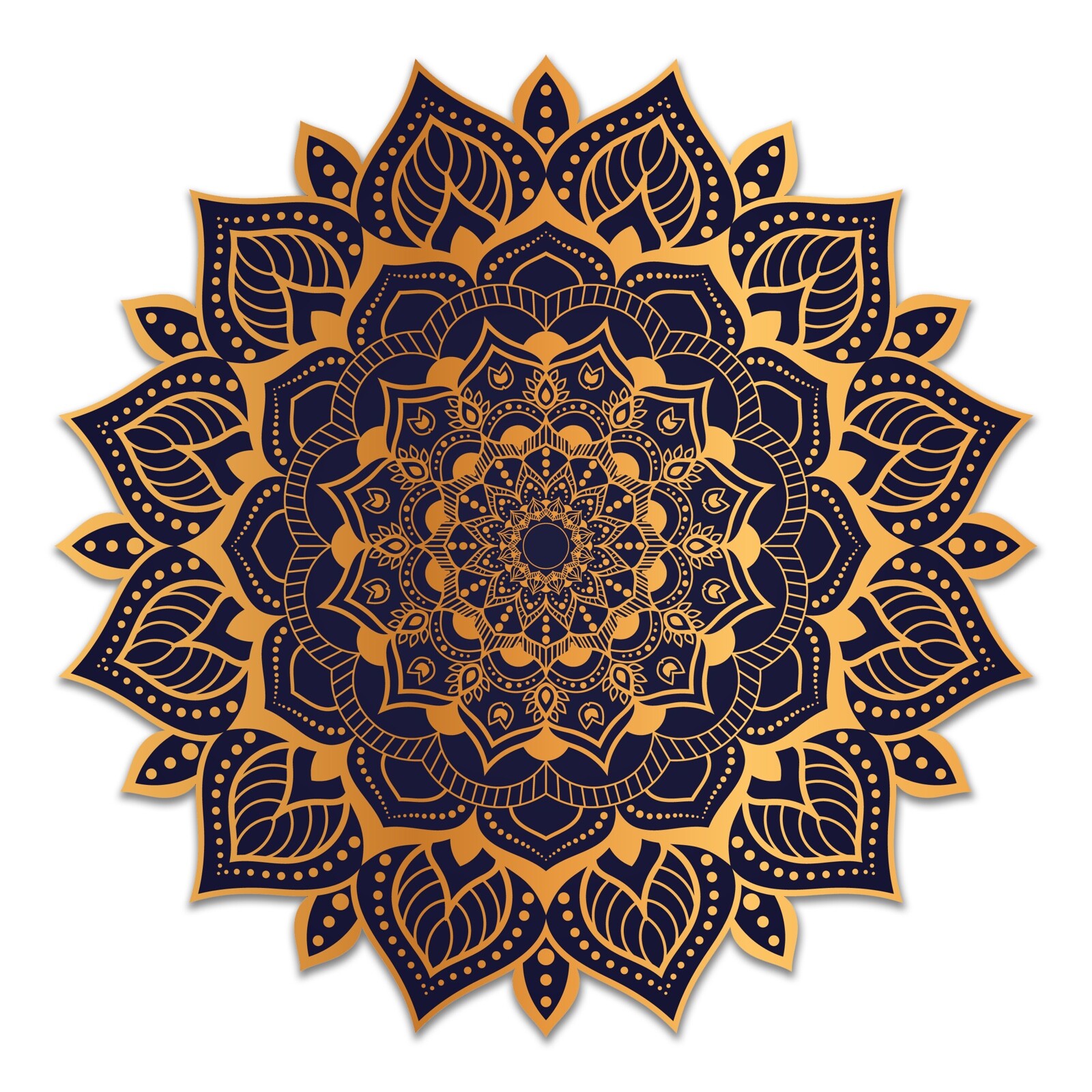 Gold Mandala Vinyl Sticker – Car Sticker Vinyl Decal Laptop Water Bottle Yoga