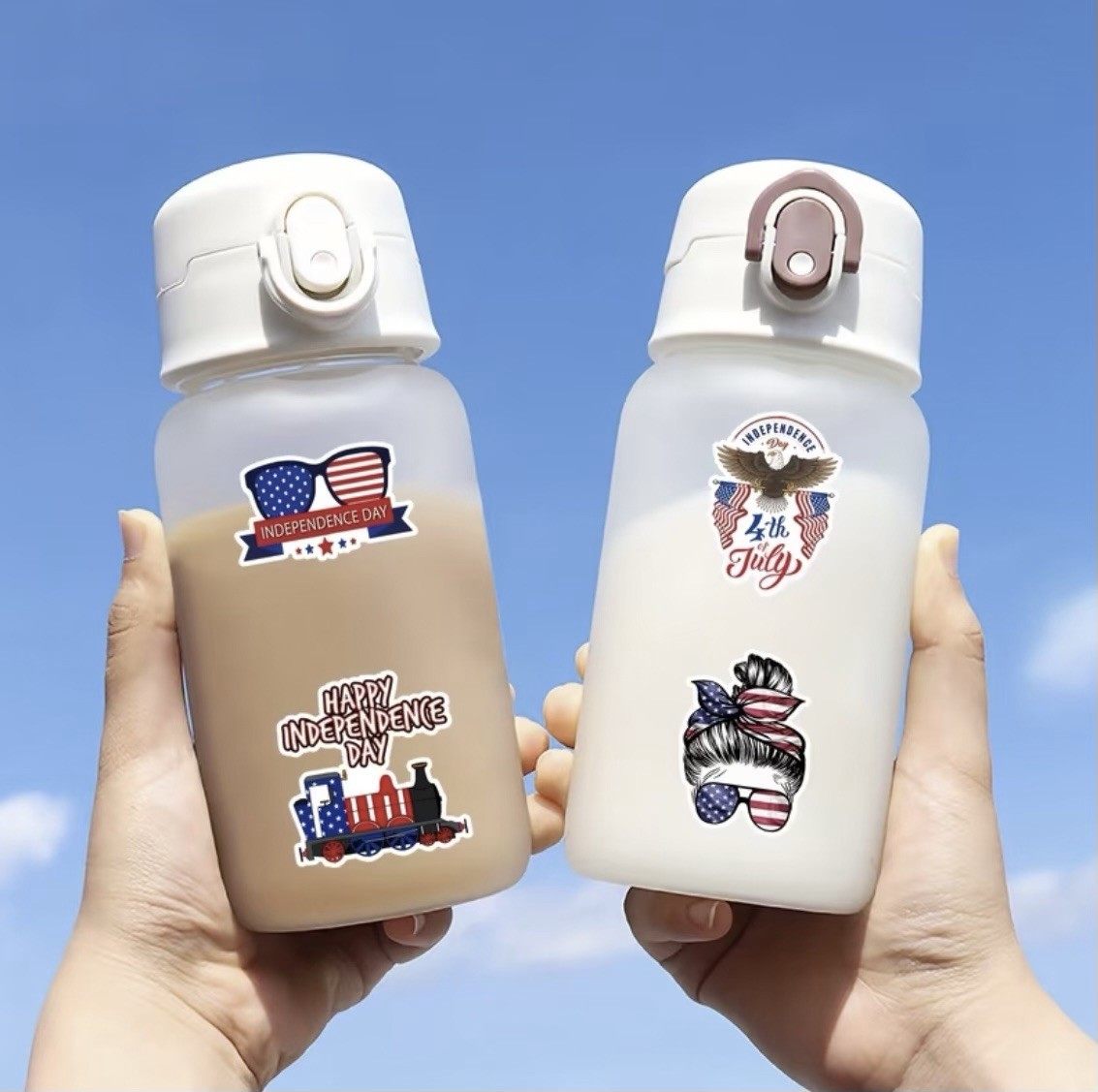 10 Matte Stickers- 1”-2.5”inch USA American Independence Celebration Freedom
