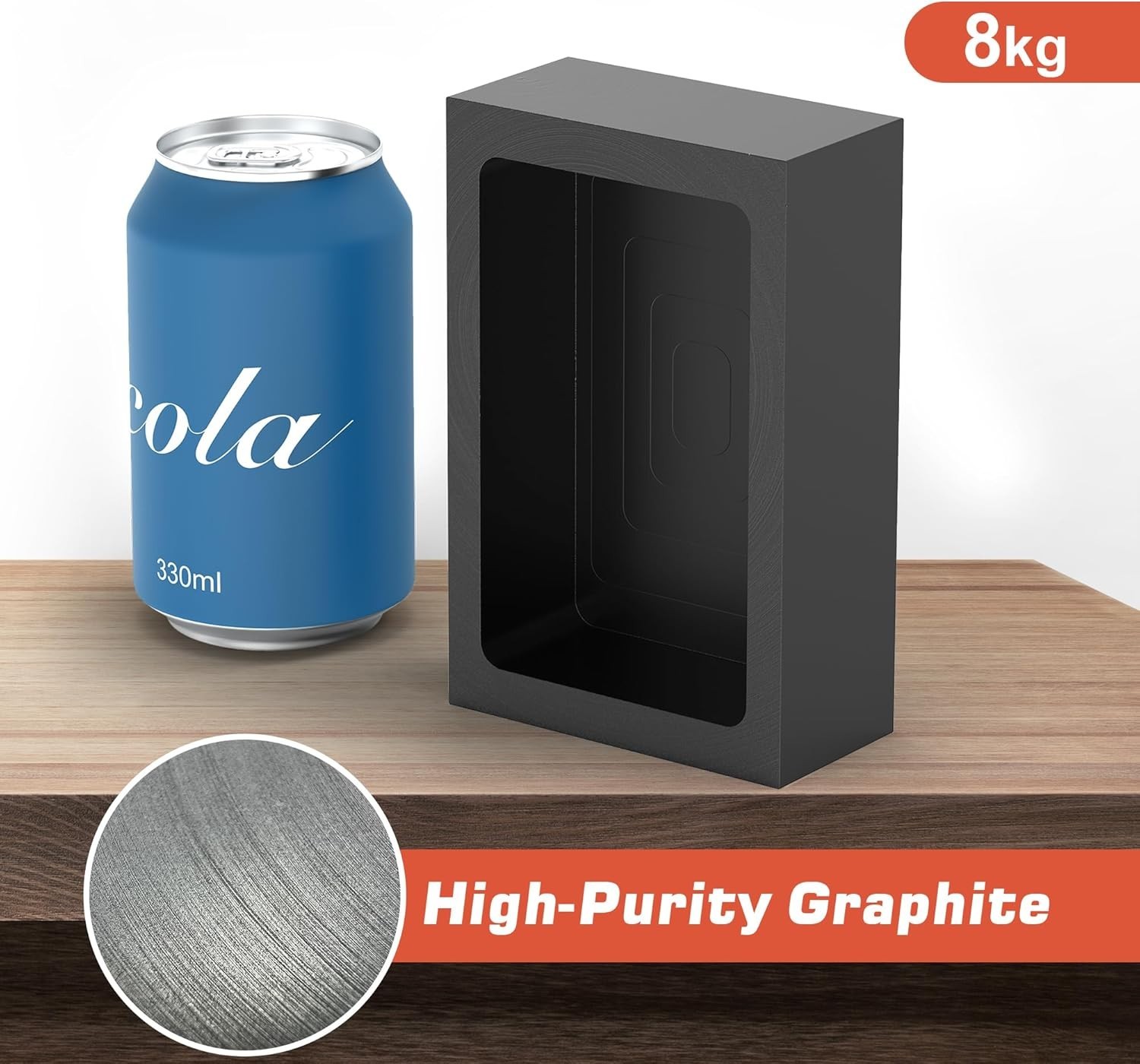 7.5kg Graphite Ingot Mold for Gold Silver Copper Aluminum Casting