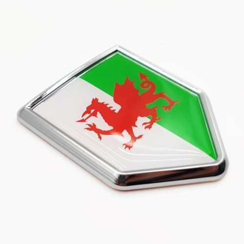 Overdecor Wales Flag Decal Stickers Car Emblem Welsh Car Accessories