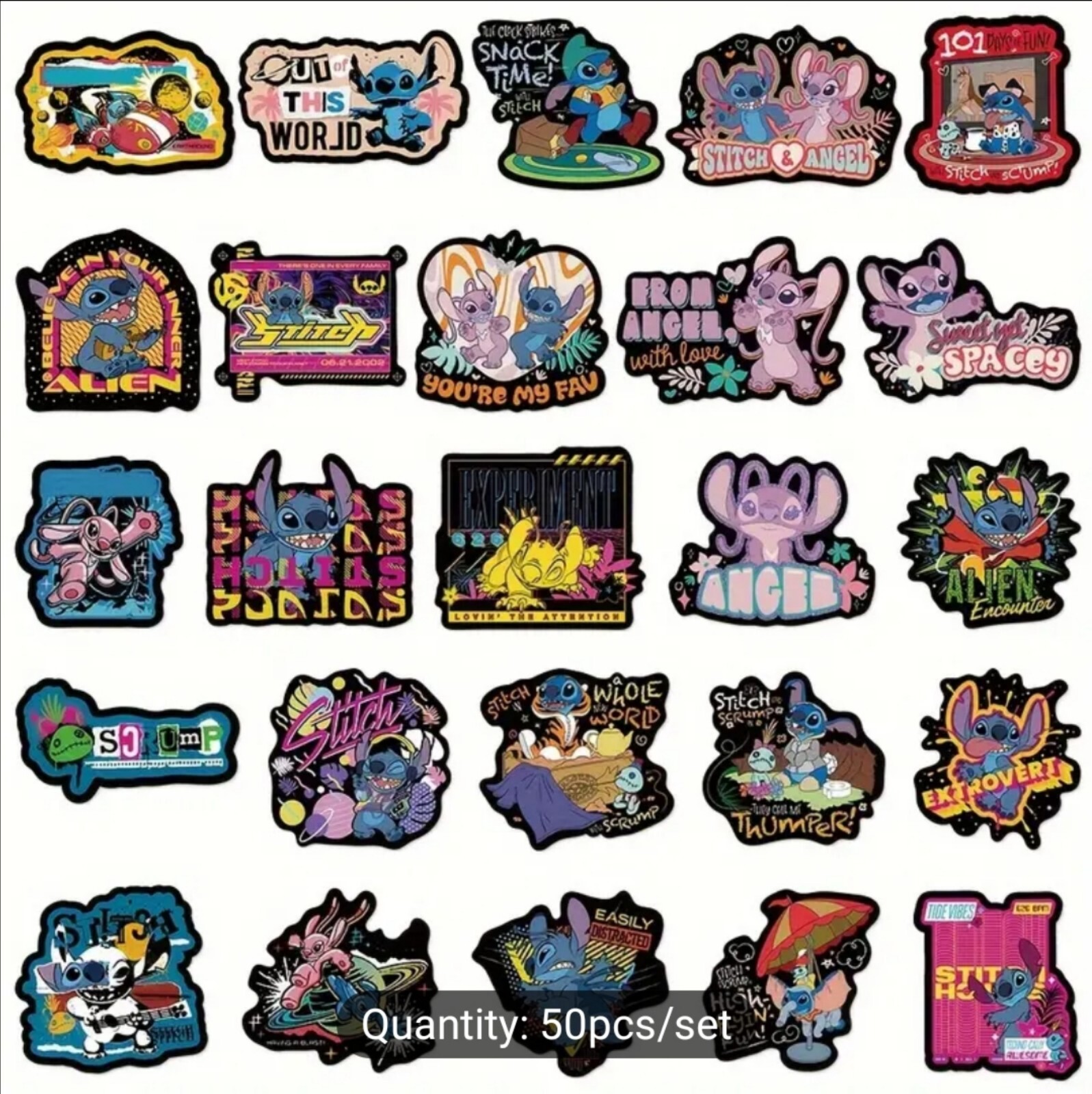 10 PCS Disney Lilo And Stitch Angel Scrump Mix 2 Stickers BRAND NEW