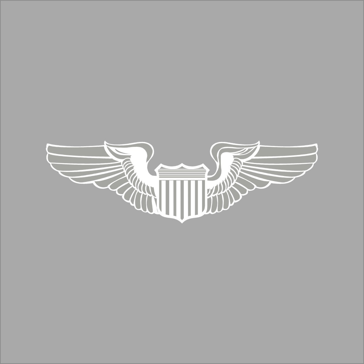 US Air Force Pilot Wings Military 1 Color Window Wall Vinyl Decal Sticker
