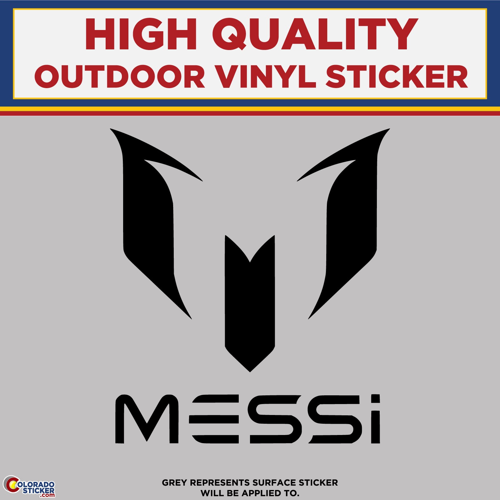 Messi Logo Die Cut, High Quality Vinyl Stickers Decal
