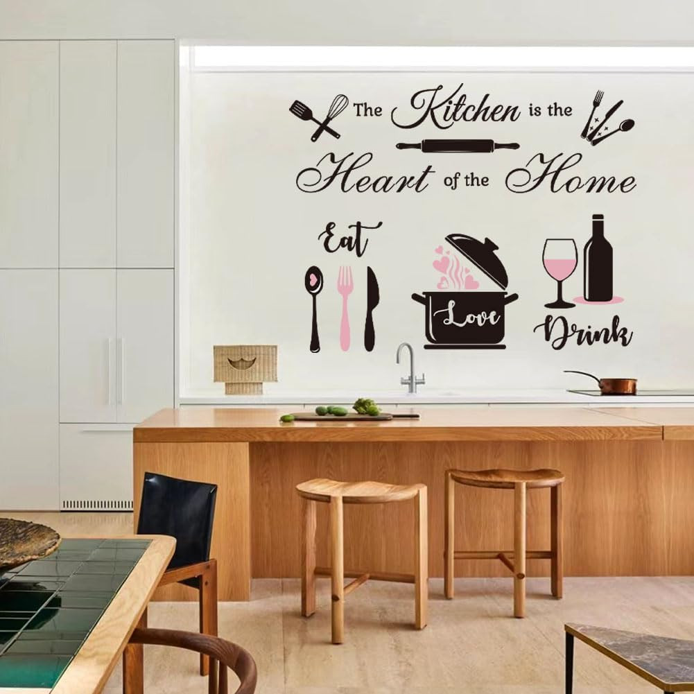 Inspirational Peel and Stick Kitchen Wall Stickers, the Kitchen Is the Heart of