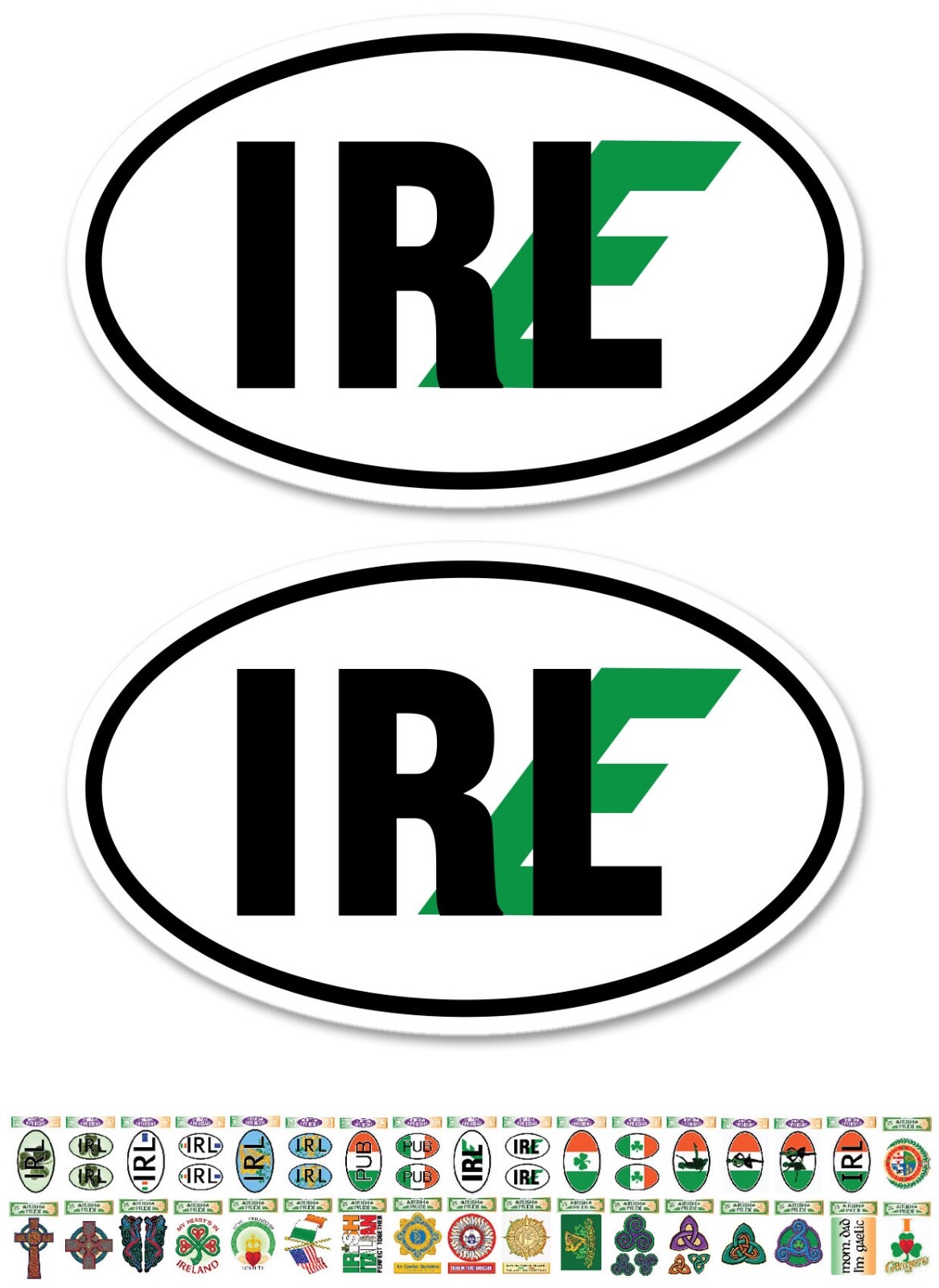 IRL Erin Classic Euro Style Double Ireland Irish Decal Sticker