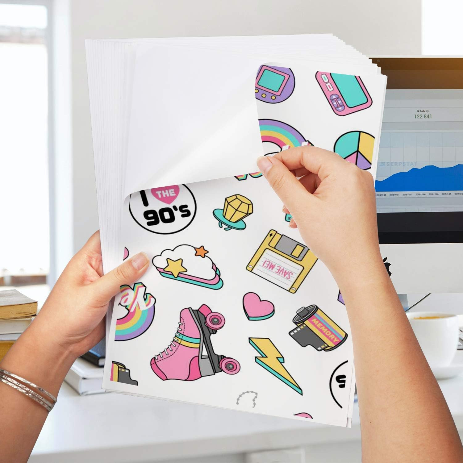 Premium Printable Vinyl Sticker Paper – 50 Matte White Waterproof Decal Paper Sh