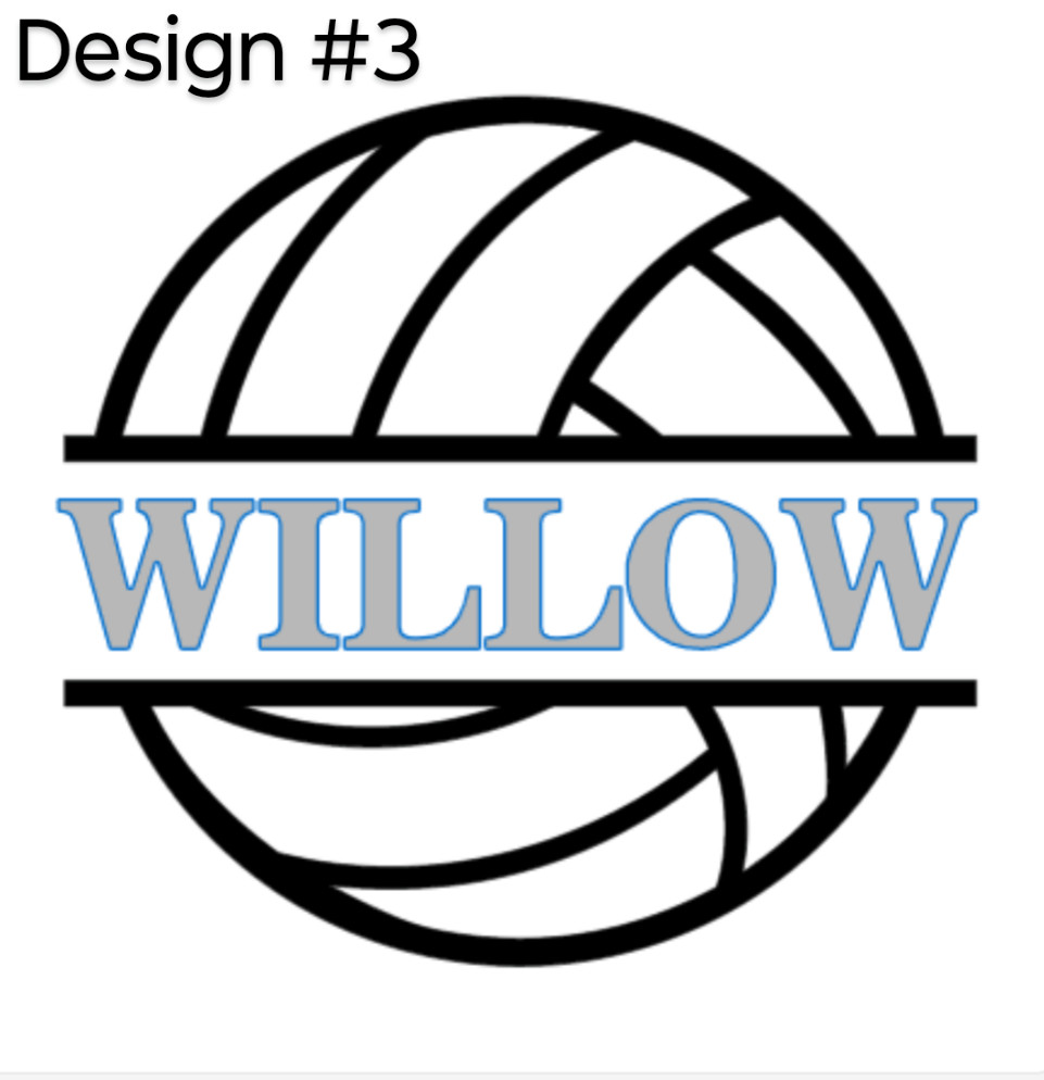 Personalized Volleyball Heat Transfer Vinyl Iron On Image DIY Shirts Tote Bags
