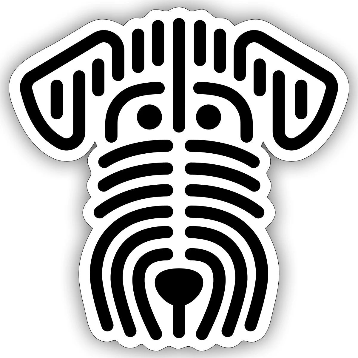 Airedale Terrier Graphic Dog Sticker, max. 4 x 4"