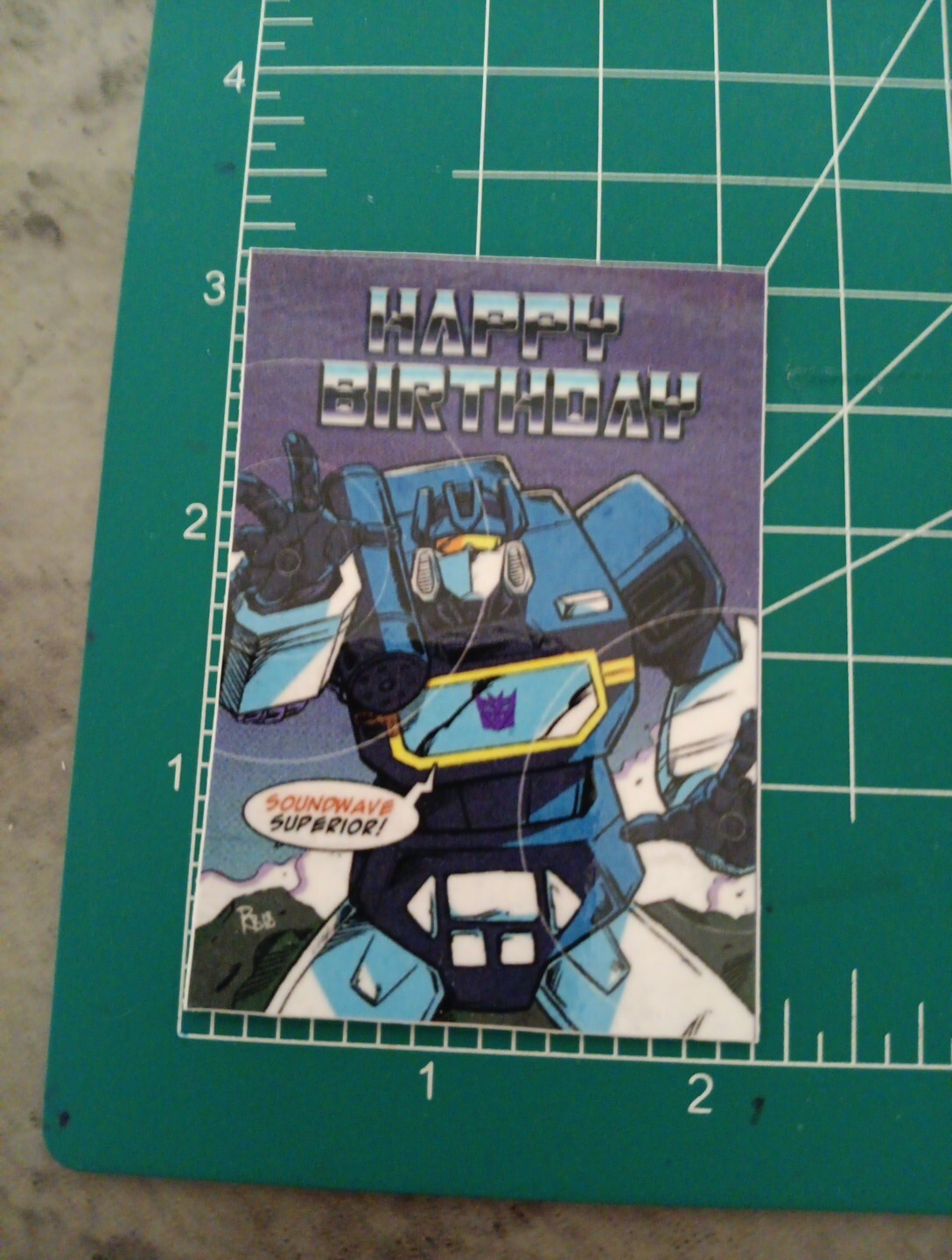 TRANSFORMERS STICKER X SOUNDWAVE X VINYL HIGH GLOSS RECTANGLE STICKER X 3X2 INCH