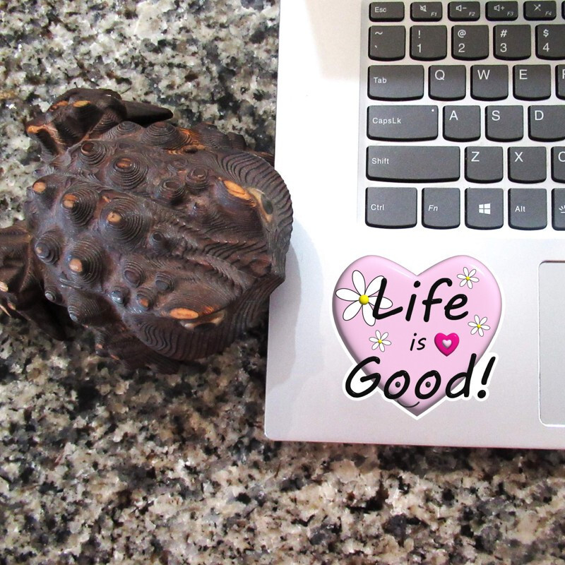 Life is Good Vinyl Sticker Inspirational Waterproof Decal for Laptop Car Bottle