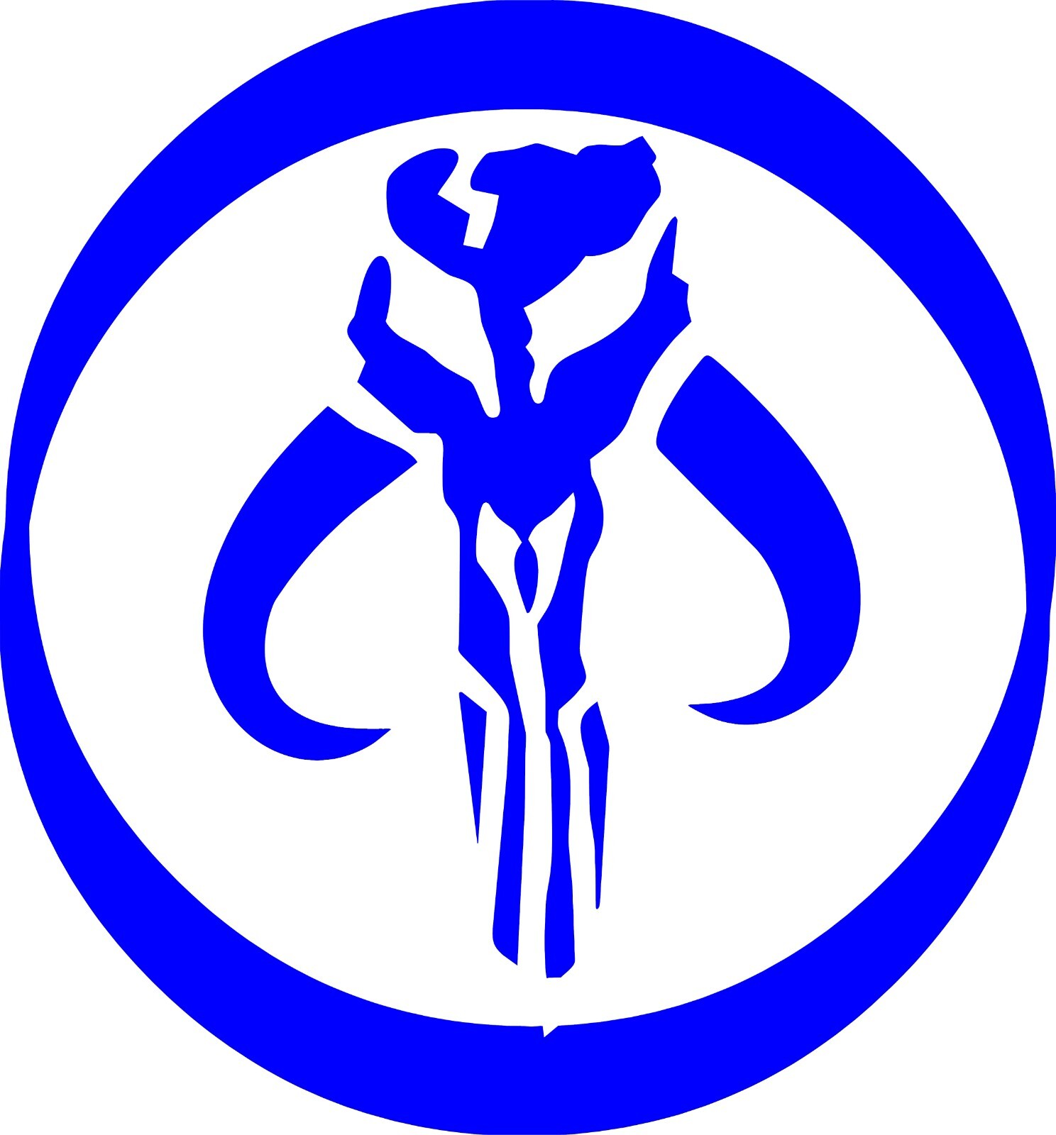 Mandalorian Bantha Skull- In your choice of color- 4" X 4"