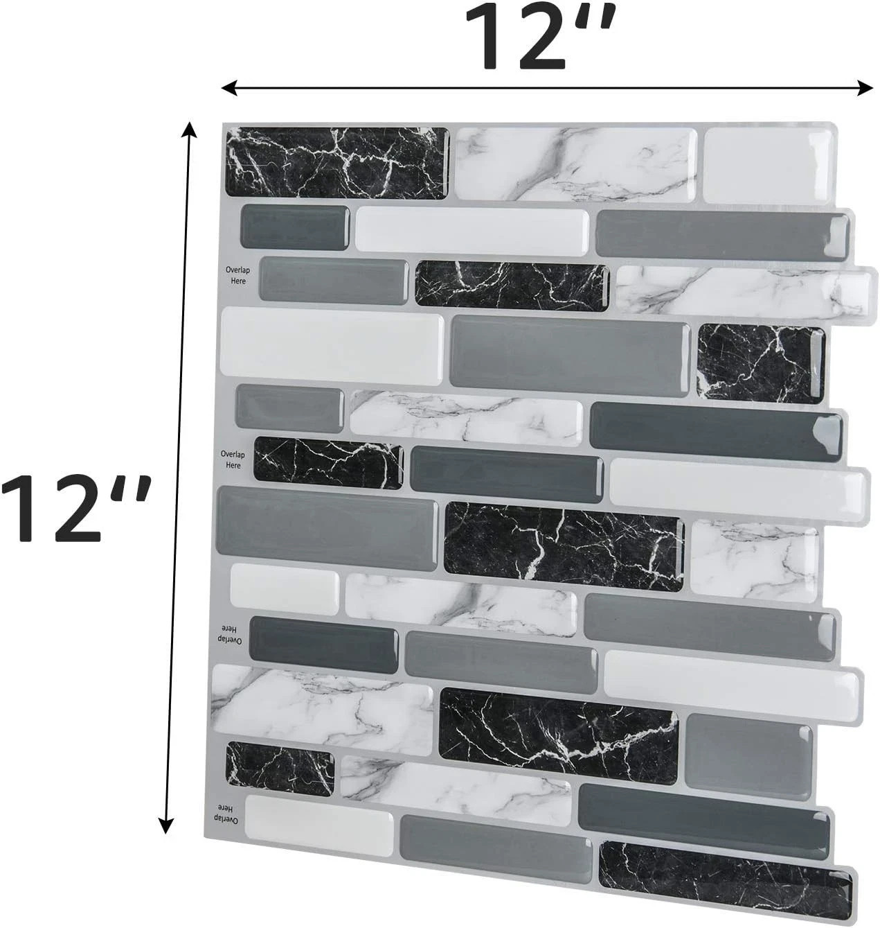 10pcs Wall Panels Self Adhensive Wall Tiles Waterproof Removable for Living Room