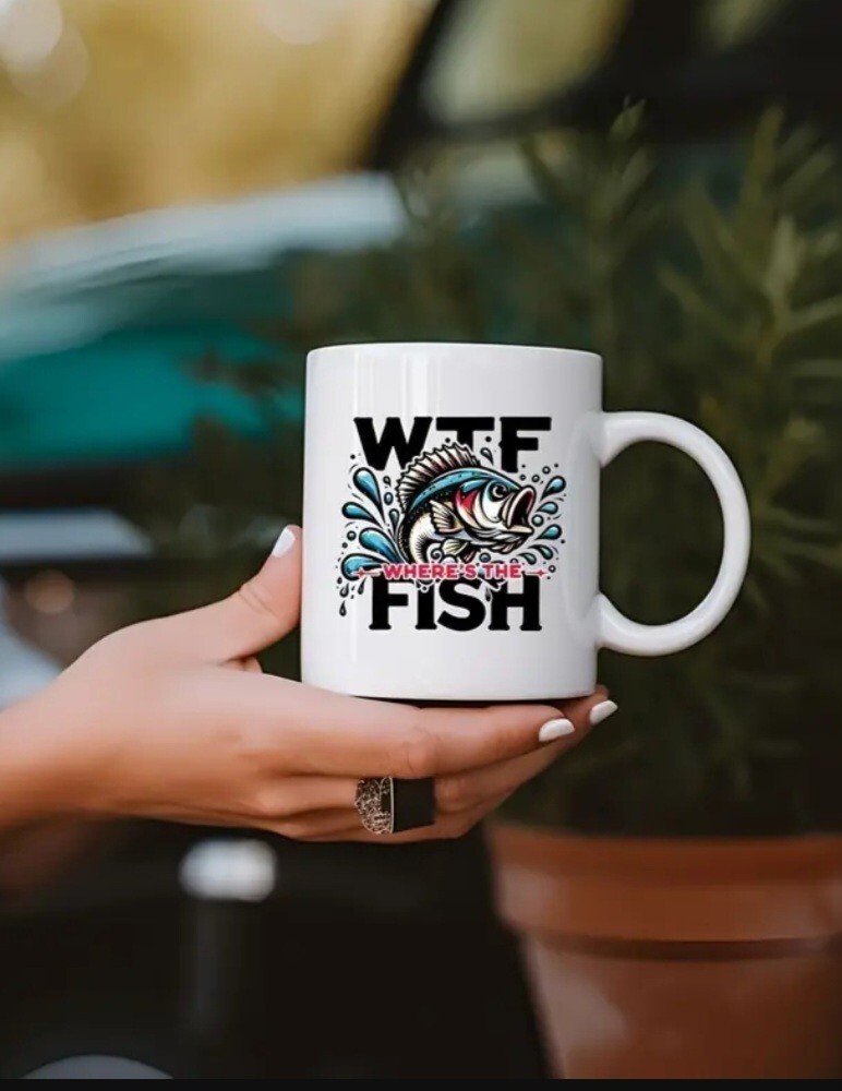 UV DTF Funny Fishing Fisherman Transfer Sticker Set 8 Decals Appx 2 x 2 Inches