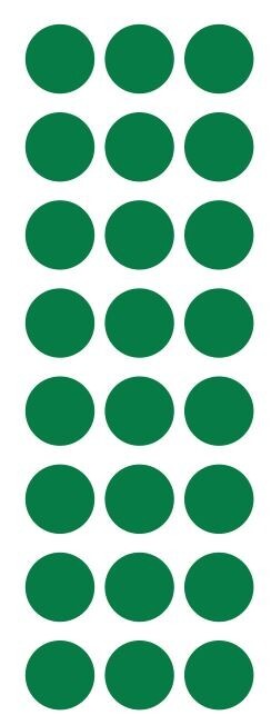 1" Green Round Label Dots Stickers Color Coding Inventory 1 Inch Dot