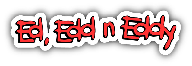 Ed, Edd n Eddy Slogan Cartoon Car Bumper Sticker Decal 8" x 2"
