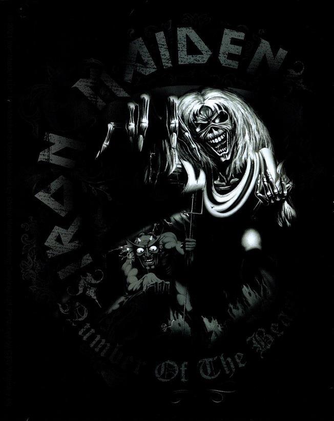 Iron Maiden Black & White Beast Sticker Decal Official Metal New