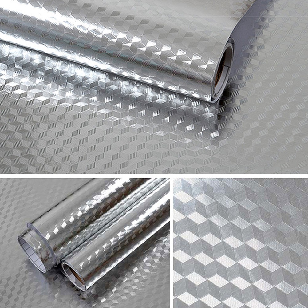 Kitchen Anti-oil Static Sticker Aluminum Foil Adhesive Tape Supply Cabinet