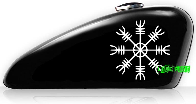 HELM OF AWE STAVE RUNE DECAL STICKER Aegishjalmur rune viking asatru thor odin