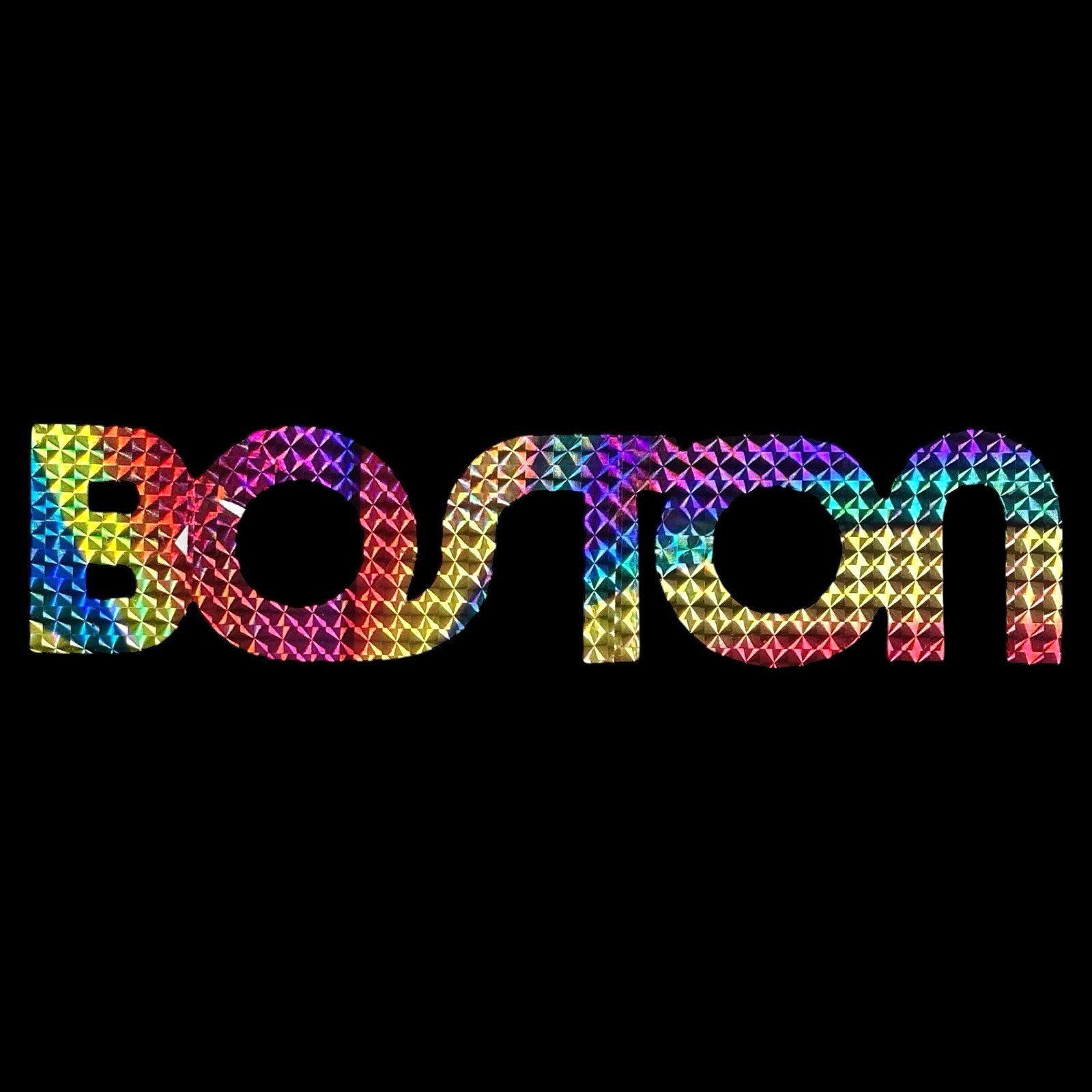 Vintage BOSTON Rainbow Prism Sticker Classic Rock Band Red Sox Celtics Bruins MA