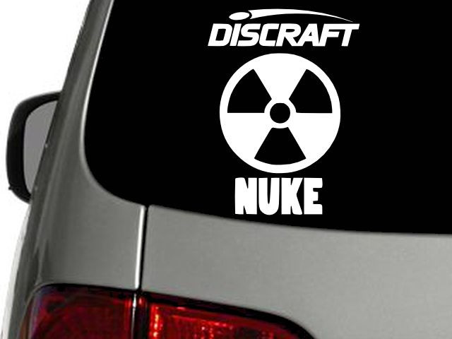 Discfraft Nuke Disc Golf 7 x 5 inches Vinyl Decal Car Truck Wall Sticker