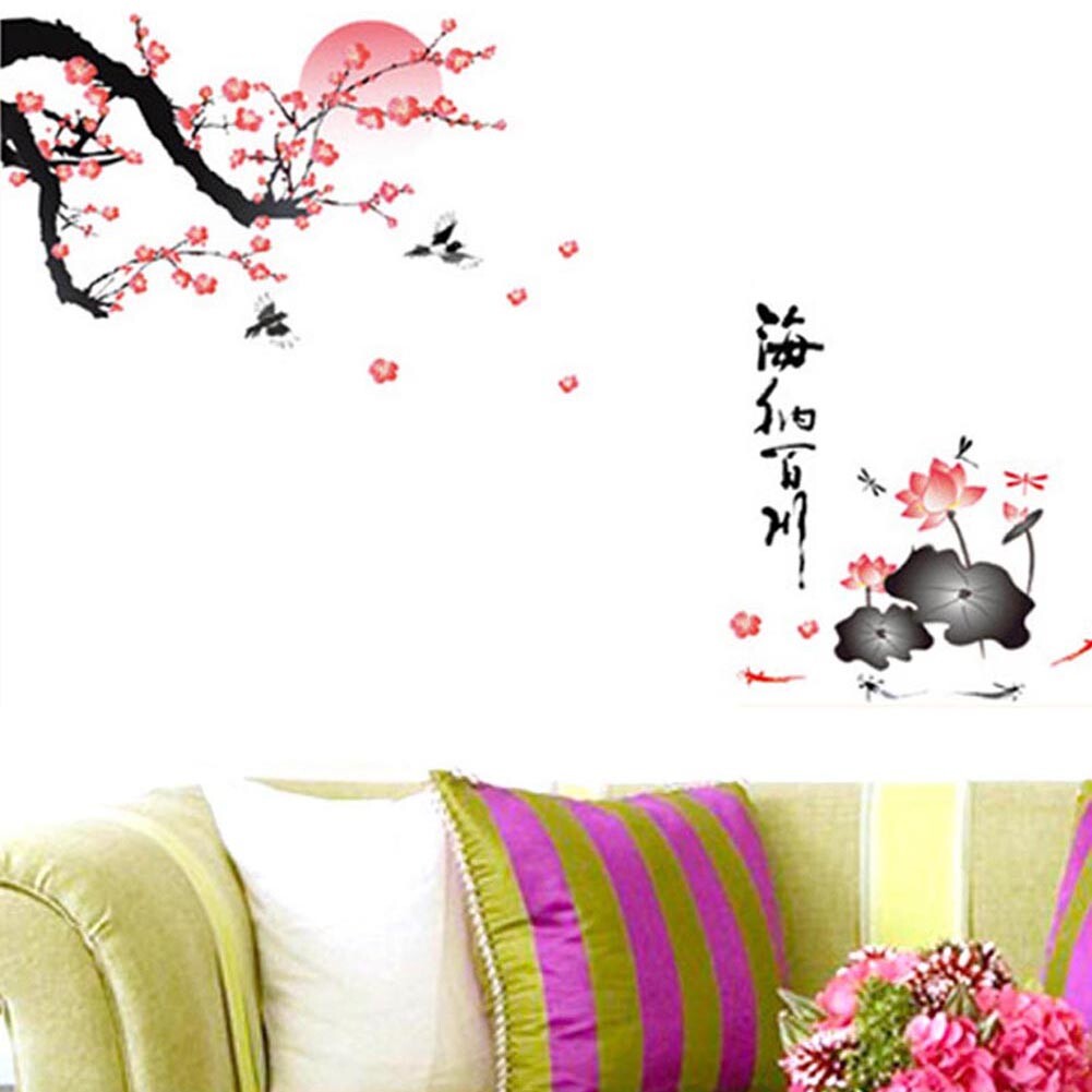 Flower Birds Chinese character Wall Sticker Mural art Decal vinyl Room Decor