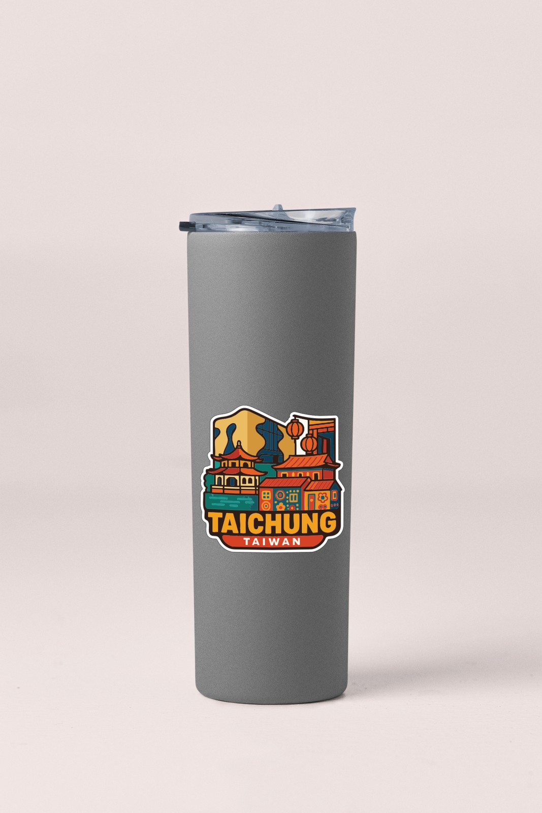 Taichung Taiwan Sticker Decal Vinyl Die-Cut City Skyline Landmark Design