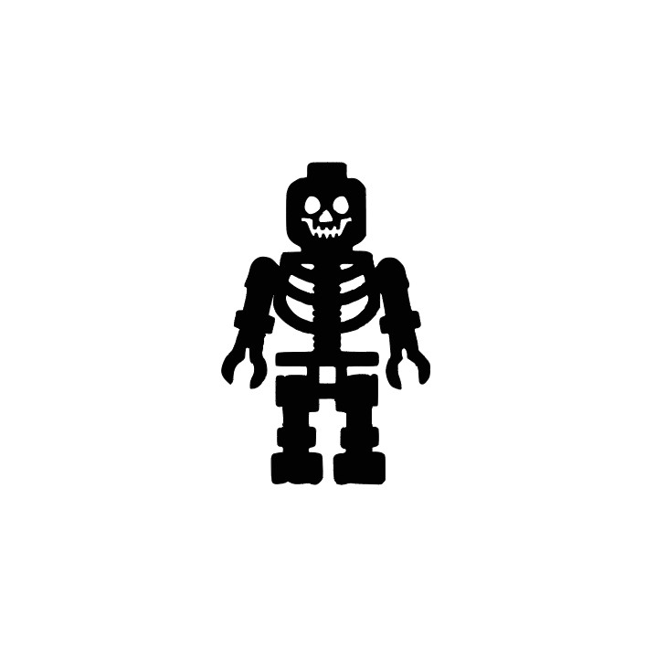 Lego Skeleton Vinyl Decal Sticker -Multiple Colors & Sizes- FREE SHIPPING