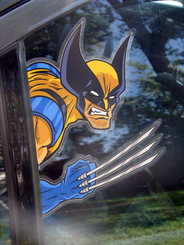 Peeking Wolverine Clear Vinyl Sticker 80s Marvel Truck Car Laptop X-Men Decal