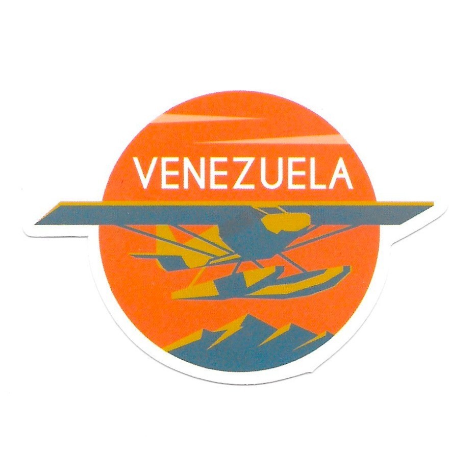 Venezuela Vinyl Sticker Retro Seaplane Aviation Bush Pilot Travel Decal Gift