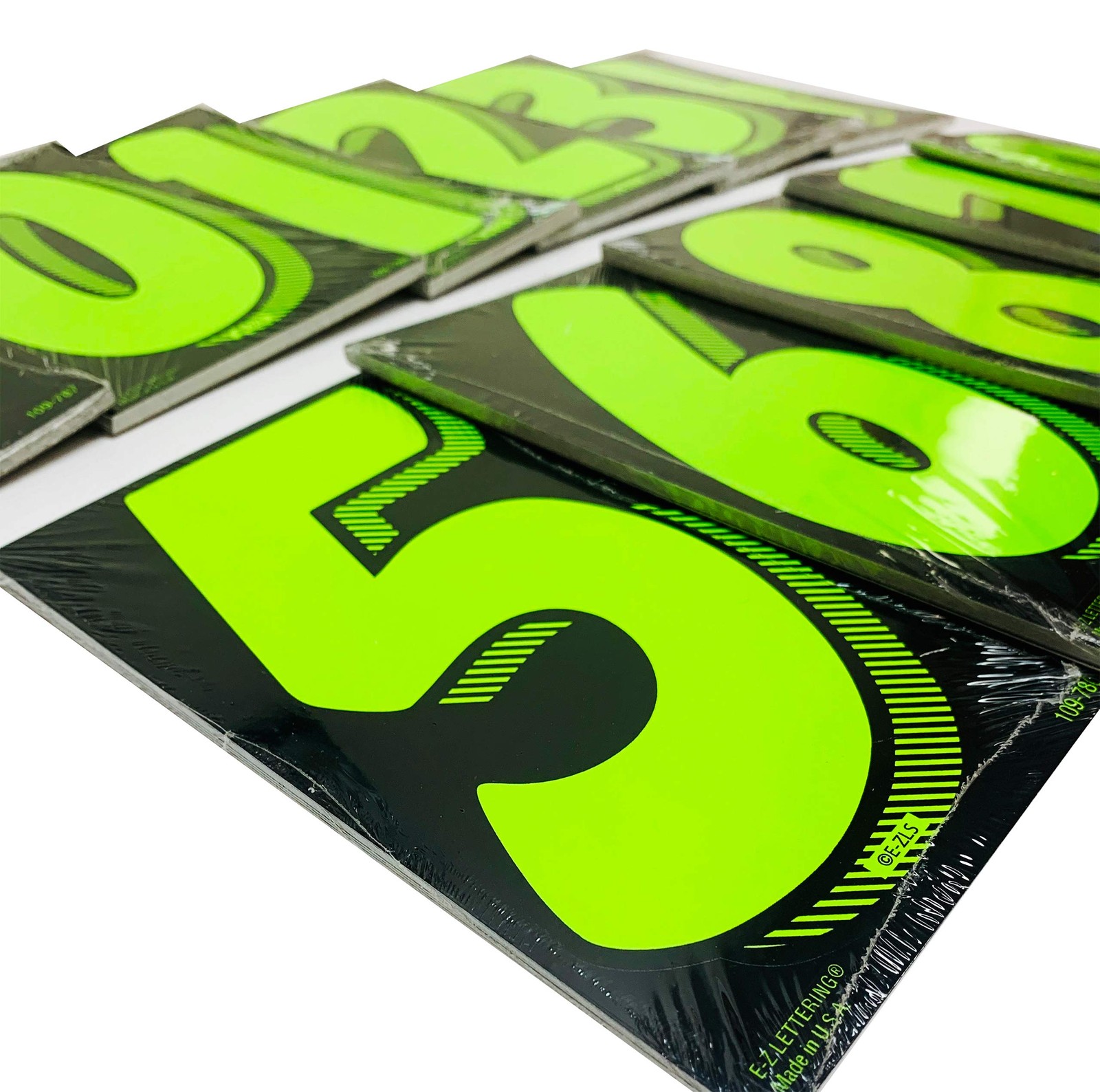 EZ Line Vinyl Windshield Number Decals Chartreuse Dealer Pro Pack