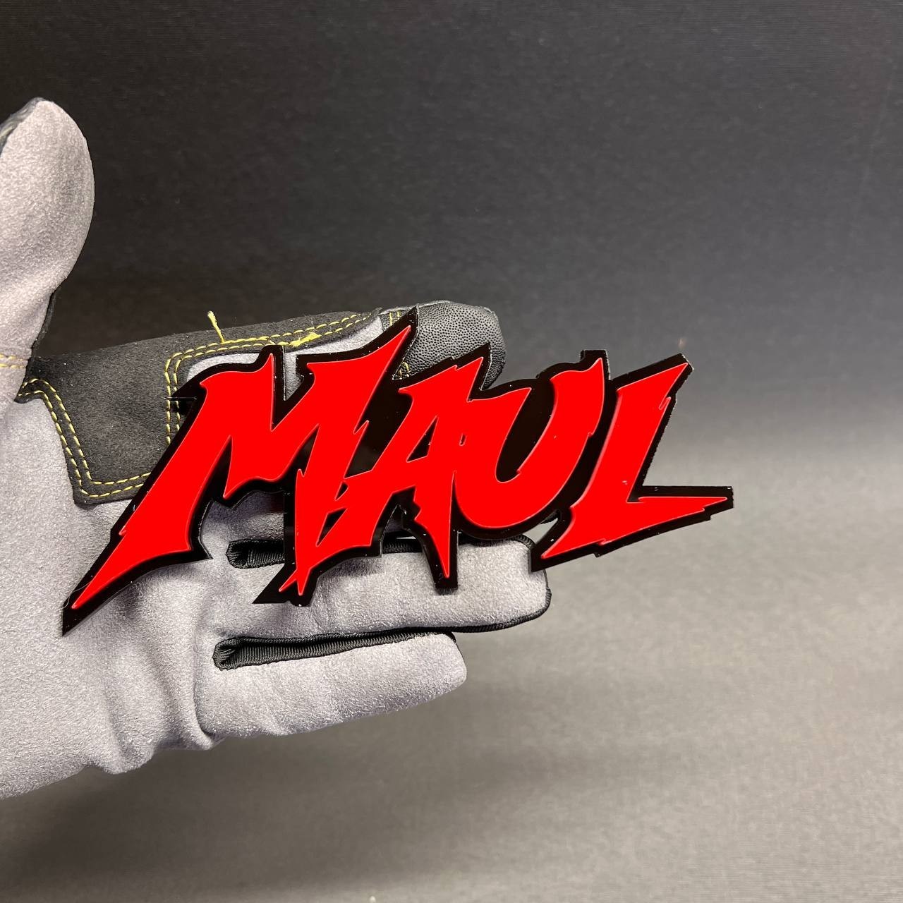 1x MAUL Custom Text 3D Acrylic Car Emblem Badge Multicolor Fender Decal