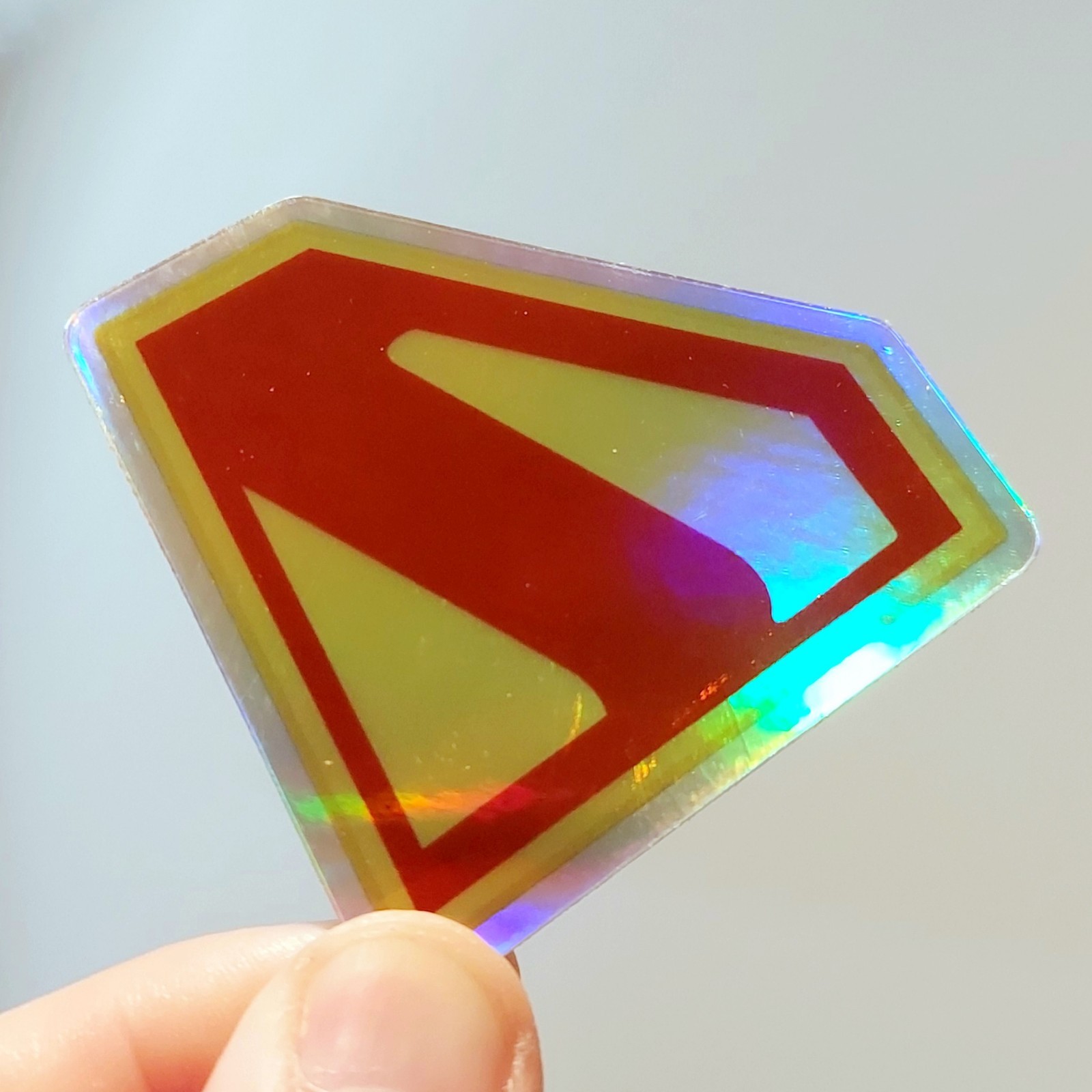 Superman S Logo Superhero Holographic Reflective Holo Sticker Decal | DC Comics