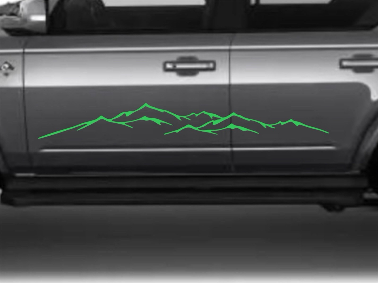 Mountain range scene large Vinyl Decal for Car Truck trailer Windows