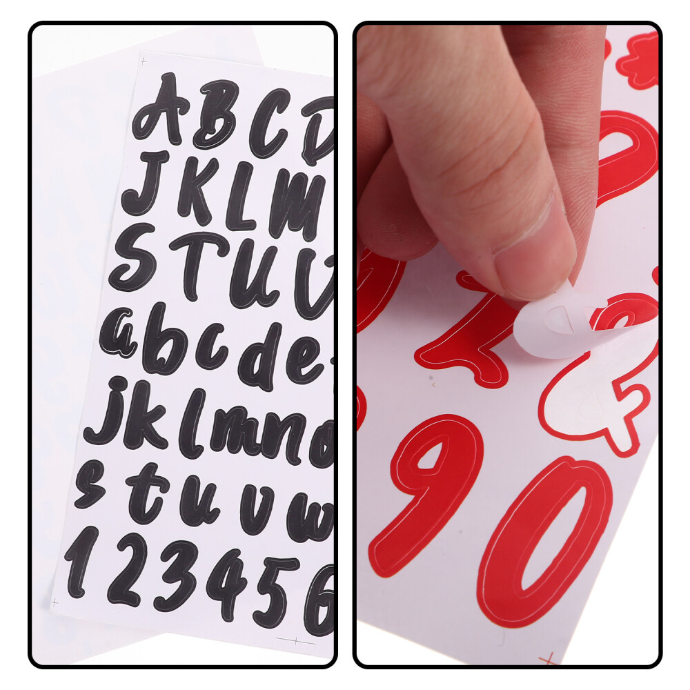 8 Sheets Stickers Sign Letters Kit Craft Letters for Mailbox Home Decoration