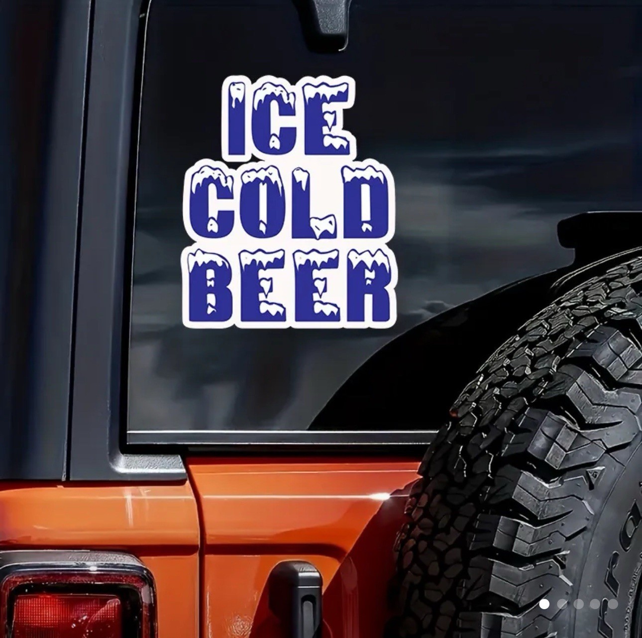 ICE COLD BEER 5” Restaurant Food Concession Cooler Chest Vinyl Sticker Decal