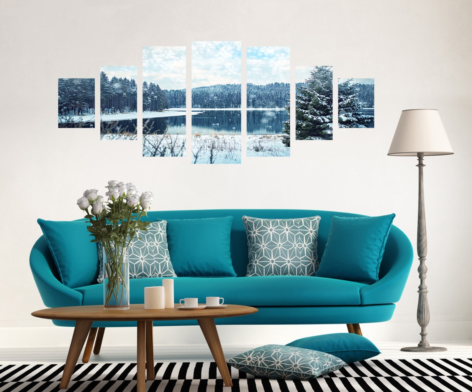 3D Snowing River Sky 9 Unframed Print Wall Paper Decal Wall Deco Indoor AJ Jenny