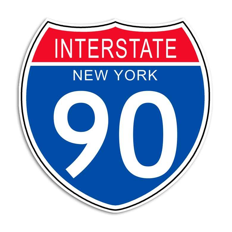 Interstate 90 Sticker – New York Highway Sign Decal
