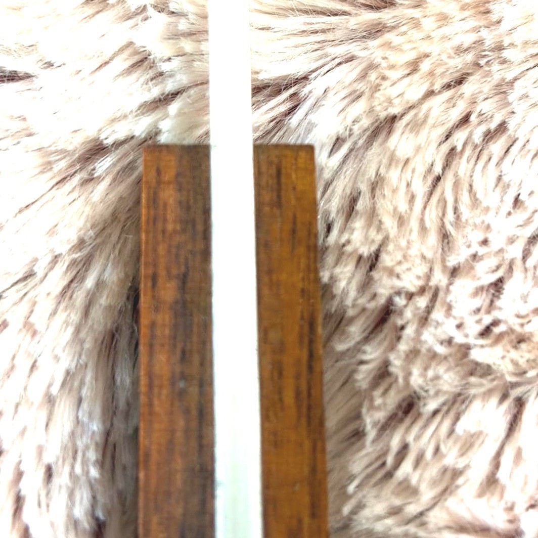 Vintage Mid Century Modern Wood Metal Wall Cross Minimalist MCM Religious Art