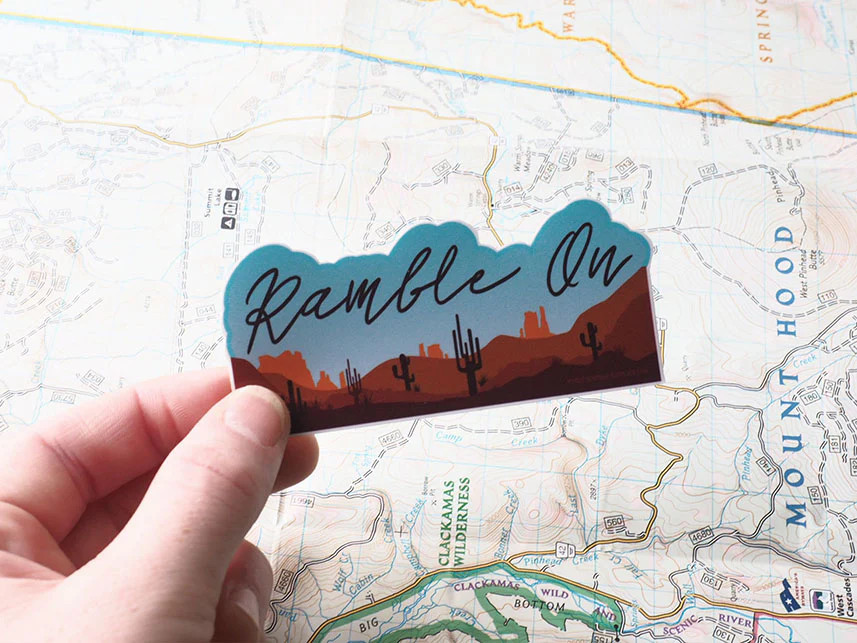 Ramble On Lyrics Nature Sticker