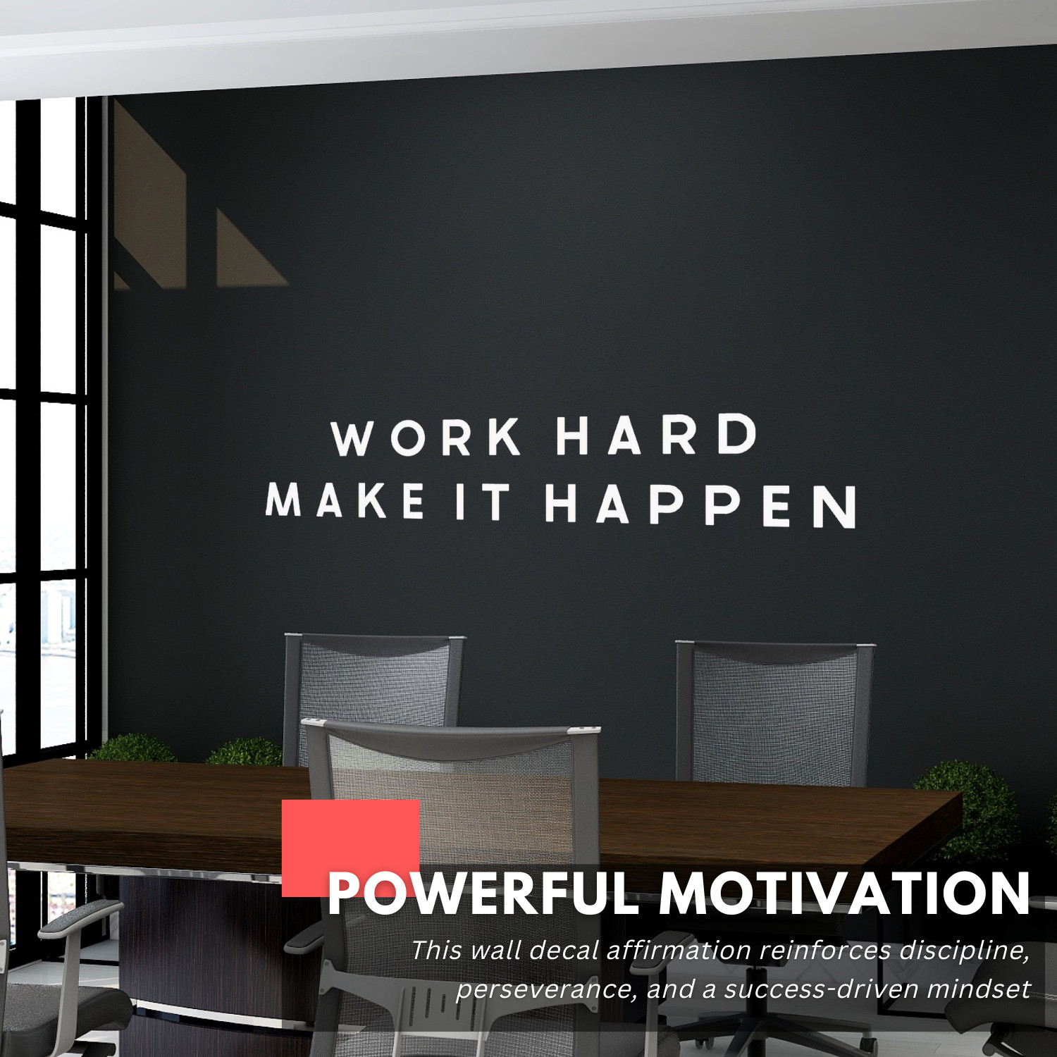 Work Hard Motivational Inspirational Wall Decal Sticker Vinyl Quote Home Decor