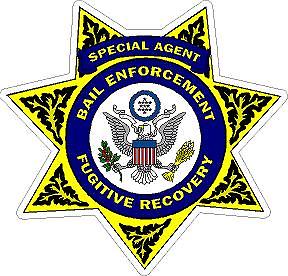 Bail Enforcement Fugitive Recovery Special Agent Reflective Decal Sticker Police