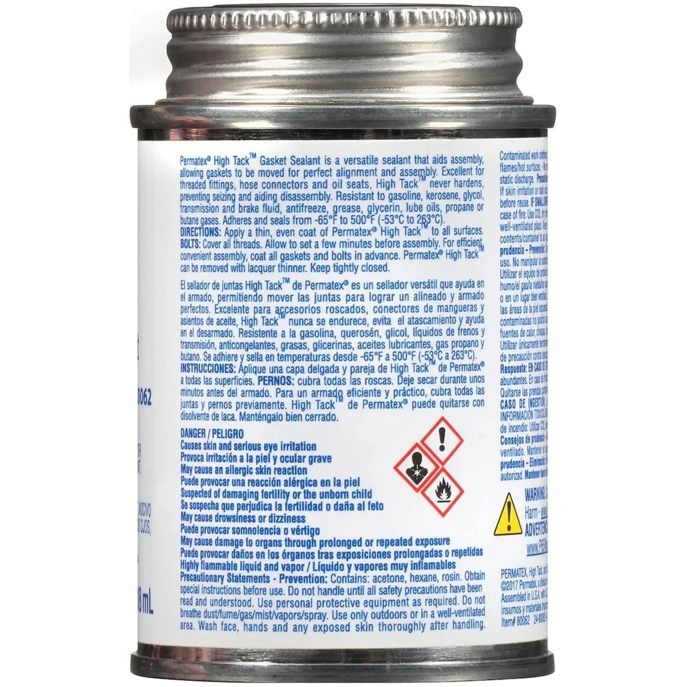 NEW PERMATEX HIGH TACK GASKET SEALANT, 4 OZ