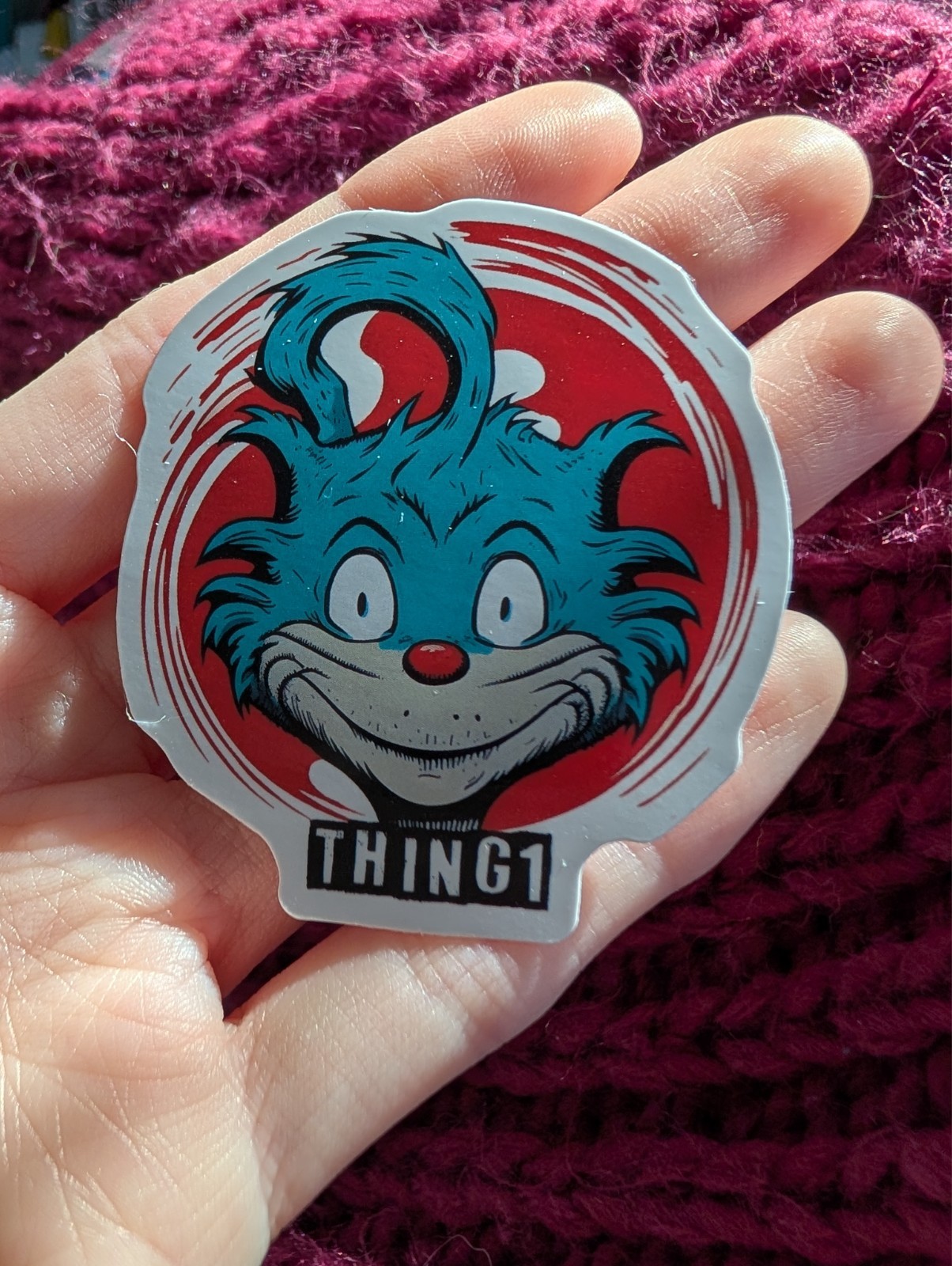 Dr. Seuss Sticker, Thing 1, Thing 2