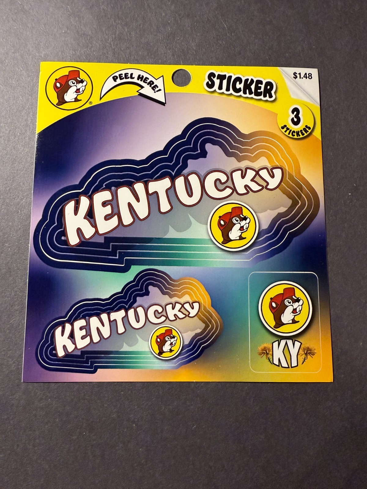 Buc-ee's Kentucky KY Beaver Logo 3 Stickers