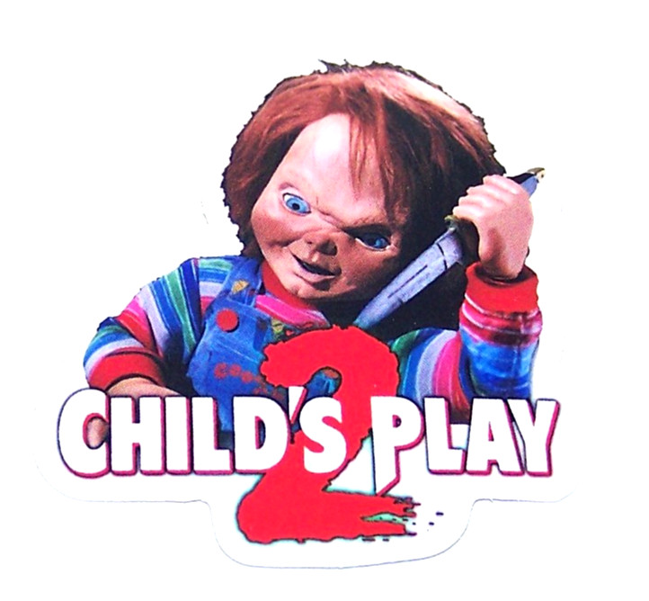 CHUCKY Child's Play 2 Cut Sticker Decal Movie Horror Chucky Doll Film